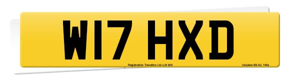 Registration number W17 HXD